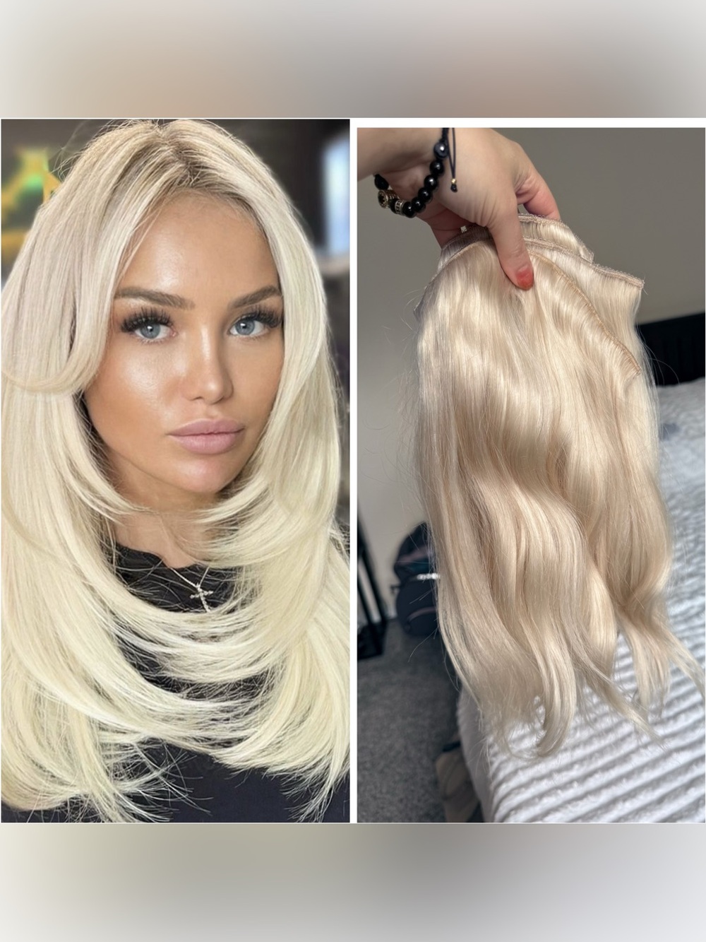 Bellami platinum blonde extensions